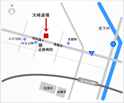 尼崎柔道協会の地図